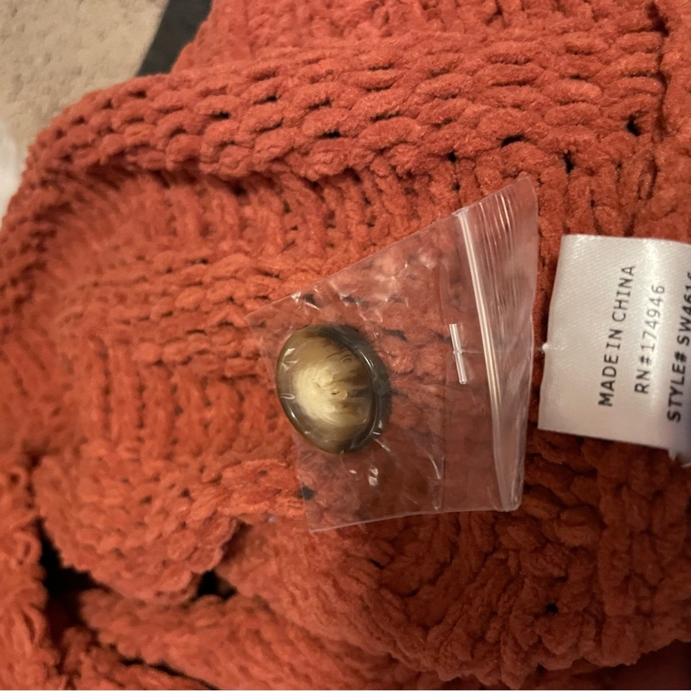 Woman’s Rust Colored Button Up Sweater. Size Medi… - image 4